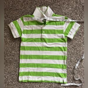 Oscar de la Renta Lime and White Kids Polo Shirt Boys Size (12Y)